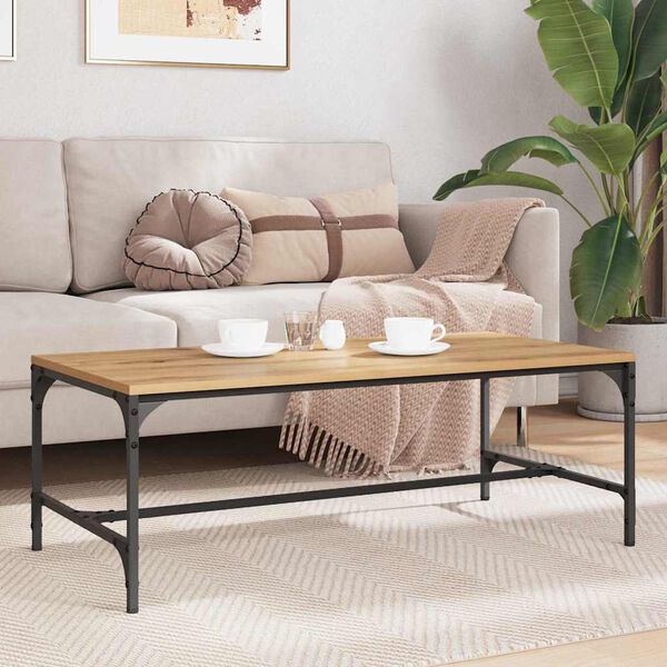 vidaXL Kaffebord Artisan Eik 100 x 50 x 35 cm Konstruert tre