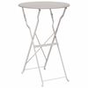 vidaXL Sammenleggbart Bistrosett 3 pcs Beige St&aring;l
