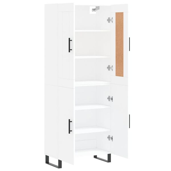 vidaXL Highboard hvit 69,5x34x180 cm konstruert tre