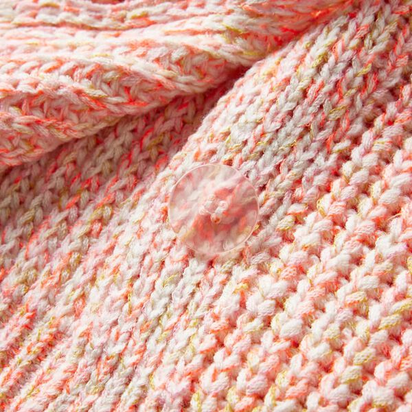 Cardigan for barn strikket blandet rosa 128