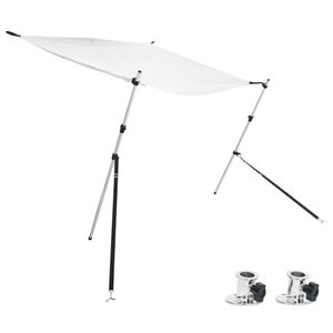 vidaXL T-Top solskjermutvidelse hvit 174x205x(115-194) cm