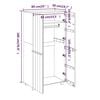 vidaXL Garderobe HAMAR hvit 89x50x180 cm heltre furu