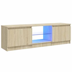 vidaXL TV-benk med LED-lys sonoma eik 120x30x36 cm