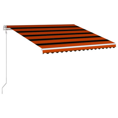 vidaXL Automatisk uttrekkbar markise 400x300 cm oransje og brun
