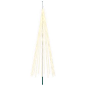 vidaXL Juletrebelysning med spyd og flaggstang 500 cm 732 LED-lys
