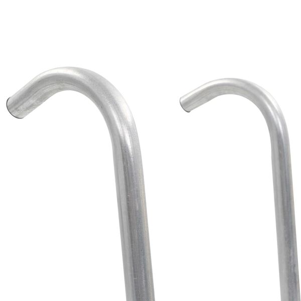 vidaXL Stige til trampoline 2 trinn st&aring;l s&oslash;lv 72 cm (egnet for 65 cm h&oslash;yde)