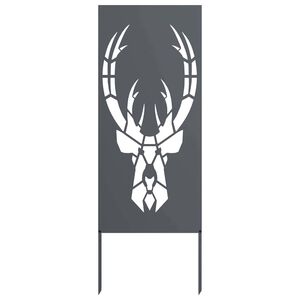 vidaXL Hageprivat skjerm Dyretrykk Antrasitt 50 x 140 cm Kaldvalsest&aring;l