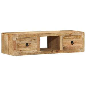 vidaXL Veggmontert TV-benk 100x32x25 cm grovt heltre mangotre