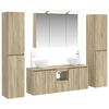 vidaXL Baderomsinnredningssett 6 pcs Sonoma eik