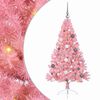 vidaXL Kunstig Forh&aring;ndsopplyst Juletre med 150 LED Rosa 150 cm PVC