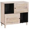 vidaXL Serviesskap Blek Hvit 80 x 33 x 75 cm Massiv mango tre