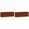 vidaXL Vegghengte plantekasser 2 stk rust 53x10x17 cm cortenst&aring;l