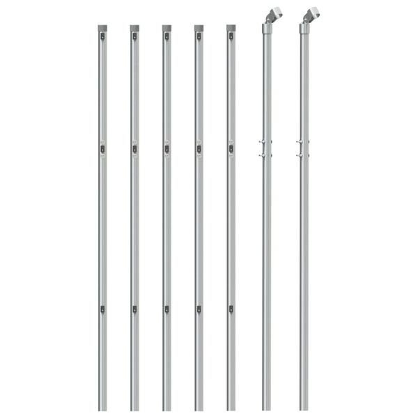 vidaXL Kjedegjerde sølv 1x10 m