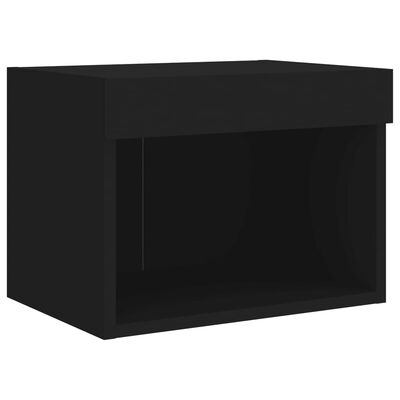 vidaXL Vegghengte TV-benker med LED 4 stk svart