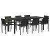 vidaXL Utem&oslash;belsett 9 pcs Svart og Anthracite Textilene