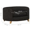 vidaXL Hundesofa svart 69x69x36 cm plysj