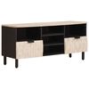 vidaXL TV-skap Hvit Vask Finish 100 x 33 x 46 cm Massiv mango tre