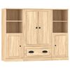 vidaXL Highboards 3 stk sonoma eik konstruert tre