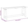 vidaXL Utendørs benk Brun 119 x 35 x 47cm Heltre furu