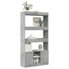 vidaXL Highboard betonggr&aring; 92x33x180 cm konstruert tre