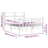 vidaXL Sengeramme med hodegavl double heltre