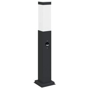 vidaXL Pullertlampe med sensor 50 cm svart IP44