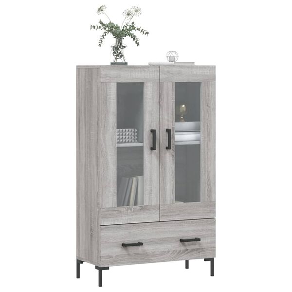 vidaXL Highboard gr&aring; sonoma 69,5x31x115 cm konstruert tre