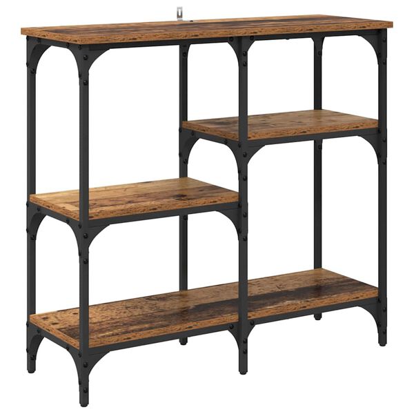 vidaXL Konsollbord med hylle Gamle tre 80 x 29 x 75 cm Konstruert tre