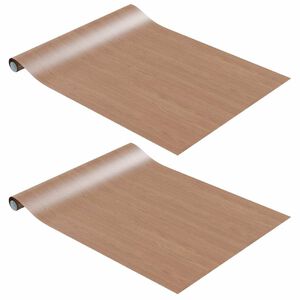 vidaXL Selvklebende m&oslash;belfolier 2 stk 500x90 cm PVC lys eikefarge
