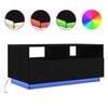 vidaXL Salongbord med LED-lys svart eik 90x49x40 cm