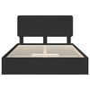 vidaXL Seng med Oppbevaring Svart 150 x 200 cm Konstruert tre