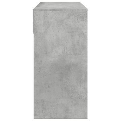 vidaXL Sminkebord med speil betonggrå 80x39x80 cm