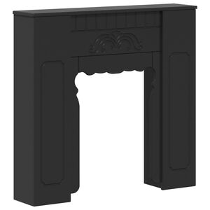 vidaXL Peisramme Svart 93 x 20 x 89 cm Konstruert tre