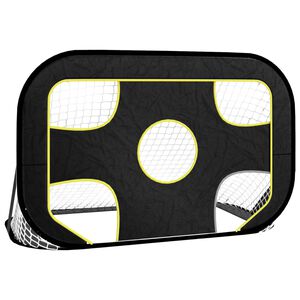 vidaXL Fotballm&aring;l med siktevegg 120x80x80 cm Polyester