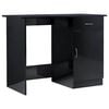 vidaXL Skrivebord h&oslash;yglans svart 100x50x76 cm sponplate