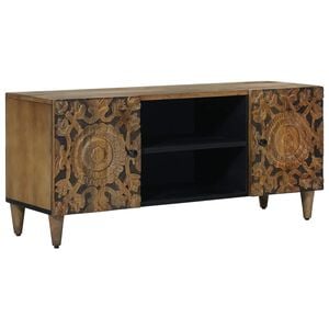 vidaXL TV-skap Brun 105 x 33,5 x 46 cm Massiv mango tre