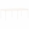 vidaXL Utendørs spisestue 17 deler hvit heltre furu