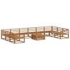 vidaXL Utend&oslash;rs sofa-sett 11 pcs Naturlig Solid akasietre