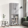 vidaXL Highboard gr&aring; sonoma 69,5x34x180 cm konstruert tre
