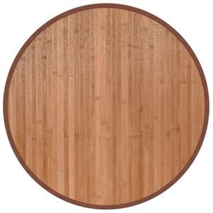 vidaXL Teppe rund naturell 60 cm bambus
