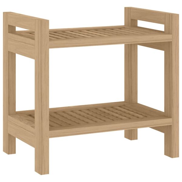 vidaXL Sidebord til baderom 60x30x45 cm heltre teak