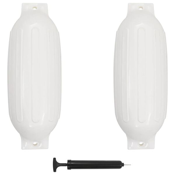 vidaXL B&aring;tfender 2 stk hvit 69x21,5 cm PVC