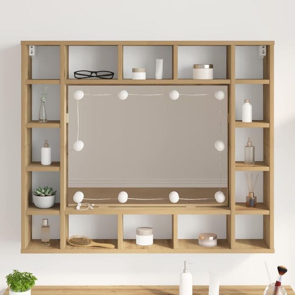 vidaXL Speillamper med LED -stripelys Hvit 4,5 x 4,5 x 4,8 cm Plast