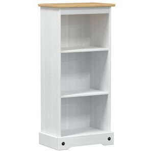 vidaXL Bokhylle Hvit 46 x 29 x 100 cm Massiv furu