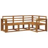 vidaXL Utend&oslash;rs sofa-sett 4 pcs Naturlig Solid akasietre