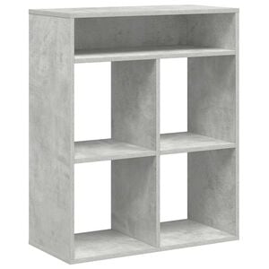 vidaXL Bokhylle betonggr&aring; 66x31x80 cm konstruert tre