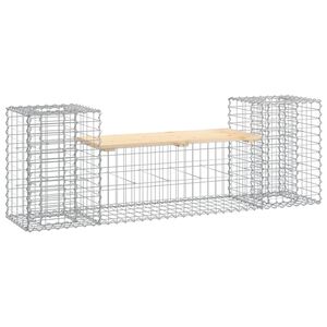 vidaXL Hagebenk gabiondesign 183x41x60,5 cm heltre furu