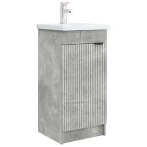 vidaXL Badm&oslash;bel med vask Betonggr&aring; 42 x 40 x 84,5 cm Konstruert tre