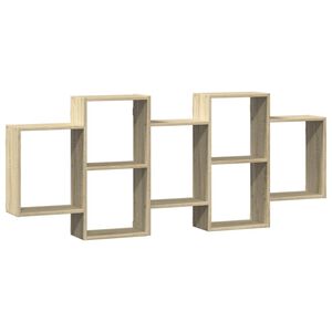 vidaXL Vegghylle sonoma eik 159x18x65 cm konstruert tre