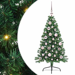 vidaXL Kunstig Forh&aring;ndsopplyst Juletre med 150 LED gr&oslash;nn 120 cm PVC